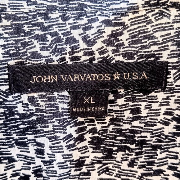 John Varvatos Star USA Jasper Abstract Print Button Down Shirt - Picture 5 of 6